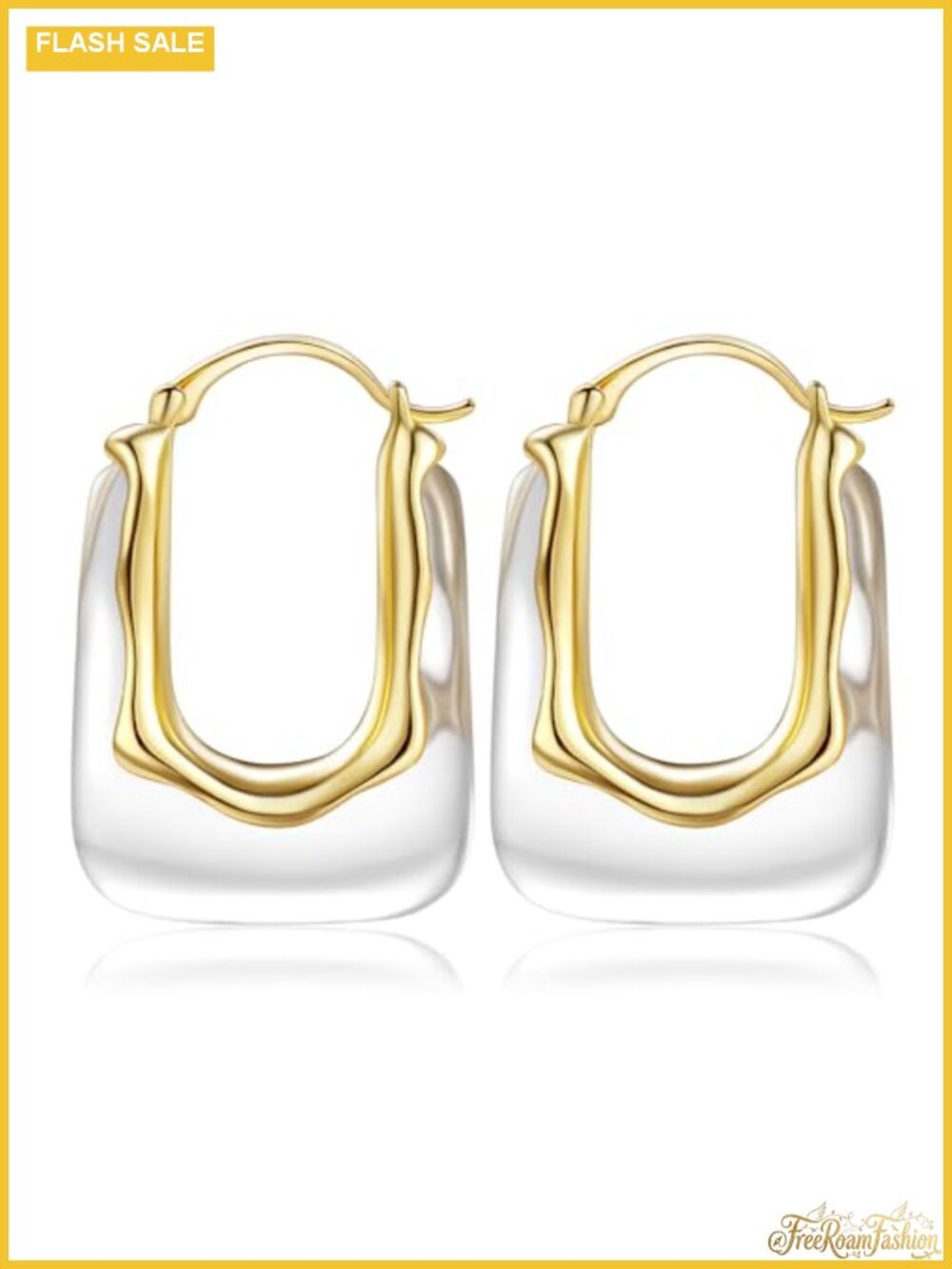 Chunky Resin Hoop Earrings Huggie Statement Dangle Gold Marble Geometric